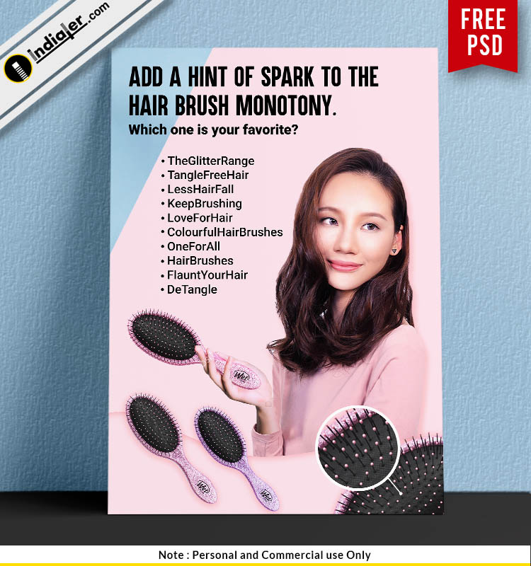 free-hair-brush-comb-advertisement-flyer-psd-template