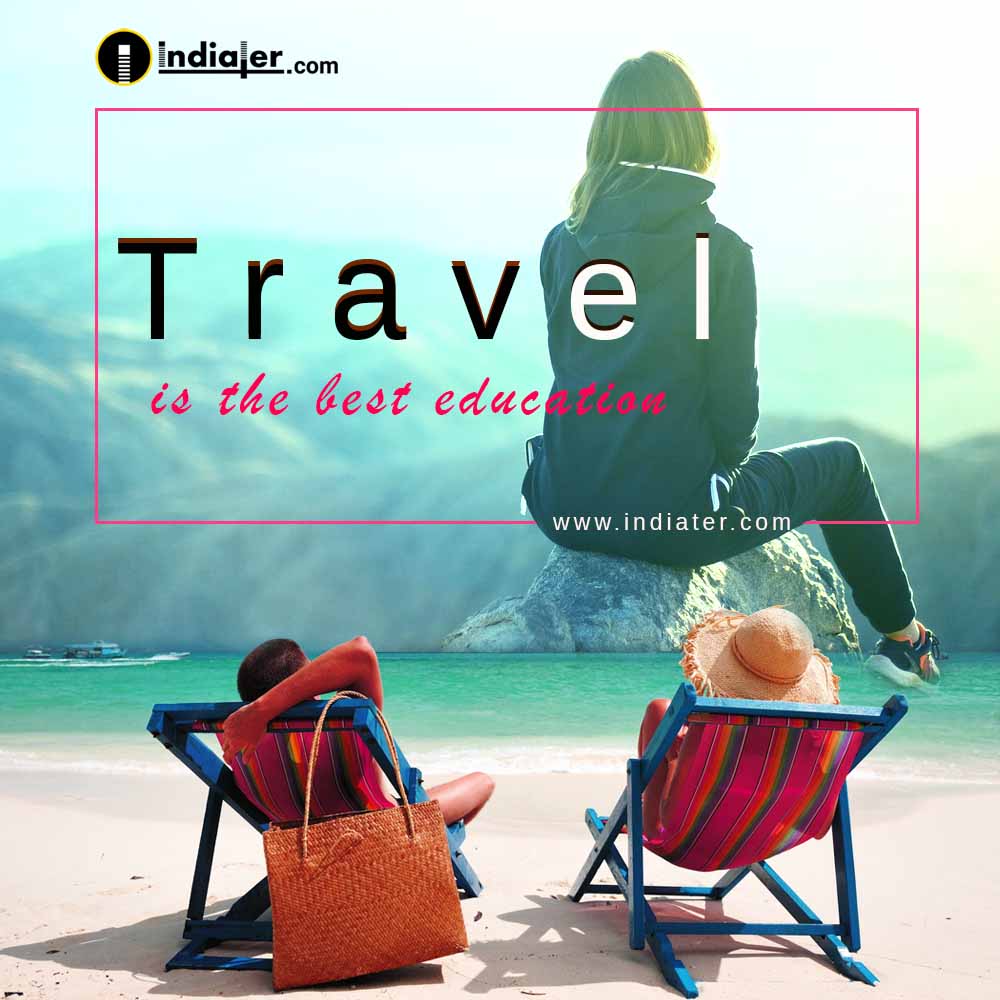 Free Beautiful Places To Travel Flyer PSD Template