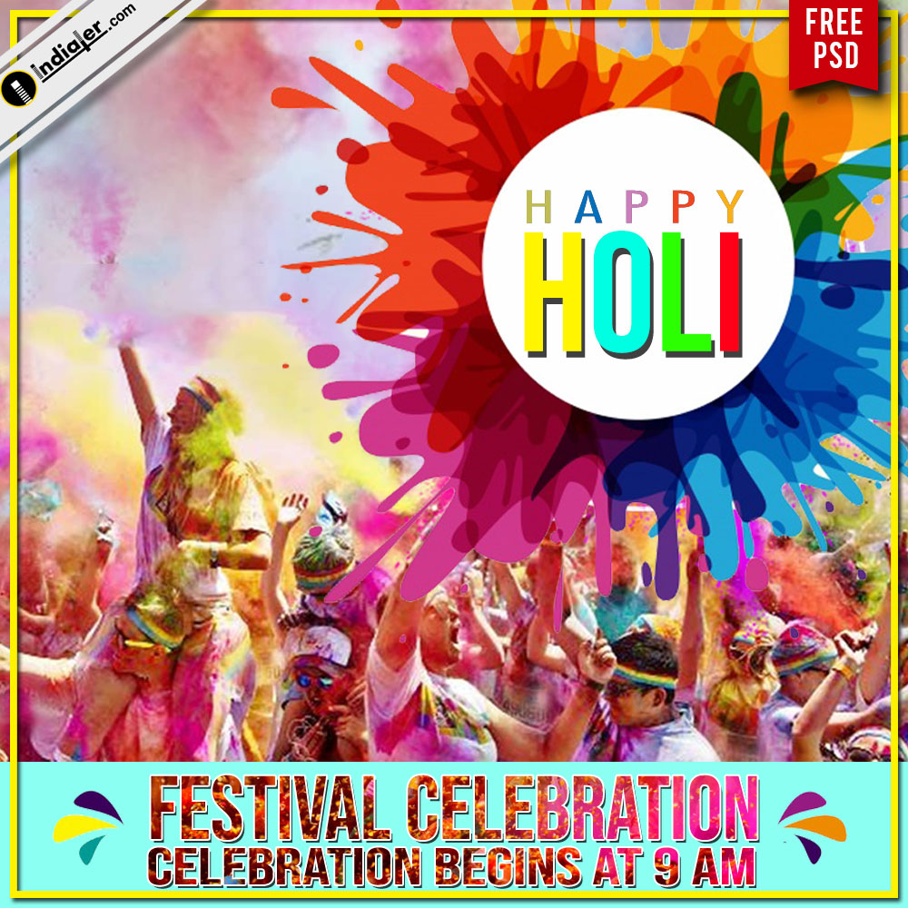 Holi-festival-party-invitation-PSD - Indiater