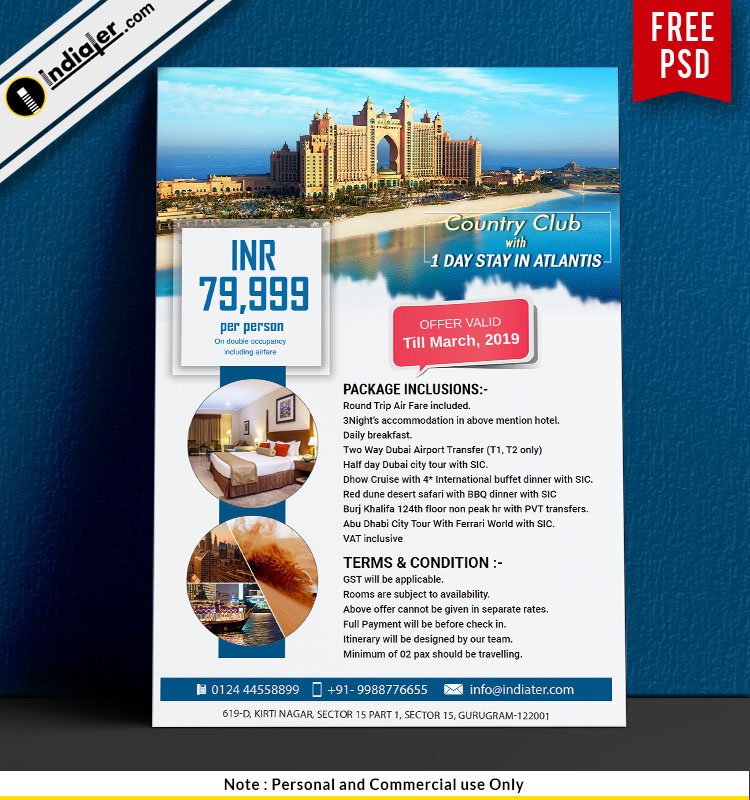 Country Club With Atlantis Dubai Holidays Hotel Flyer