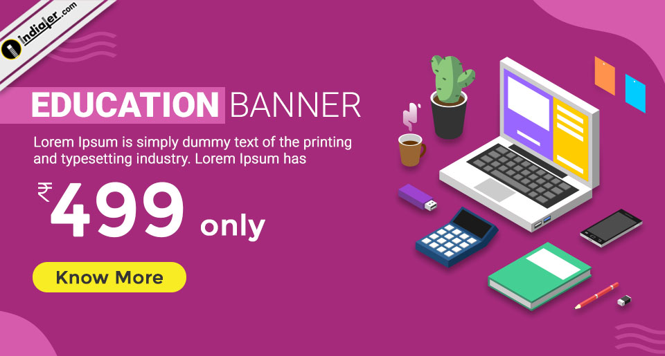 Online Education Courses sale infographics banner design