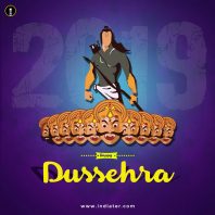 download free psd happy dussehra festival wishes greetings - Indiater