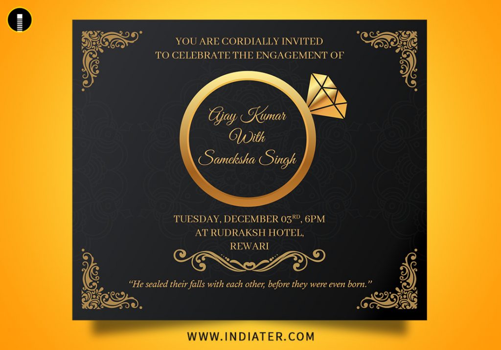 Free Engagement Invitation Templates PSD & Ai - Indiater