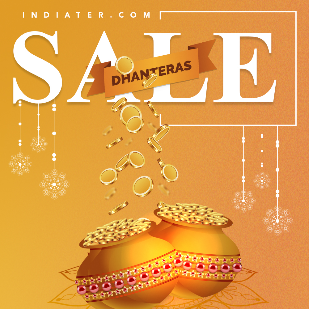 Dhanteras sale promotion Banner Background - Indiater