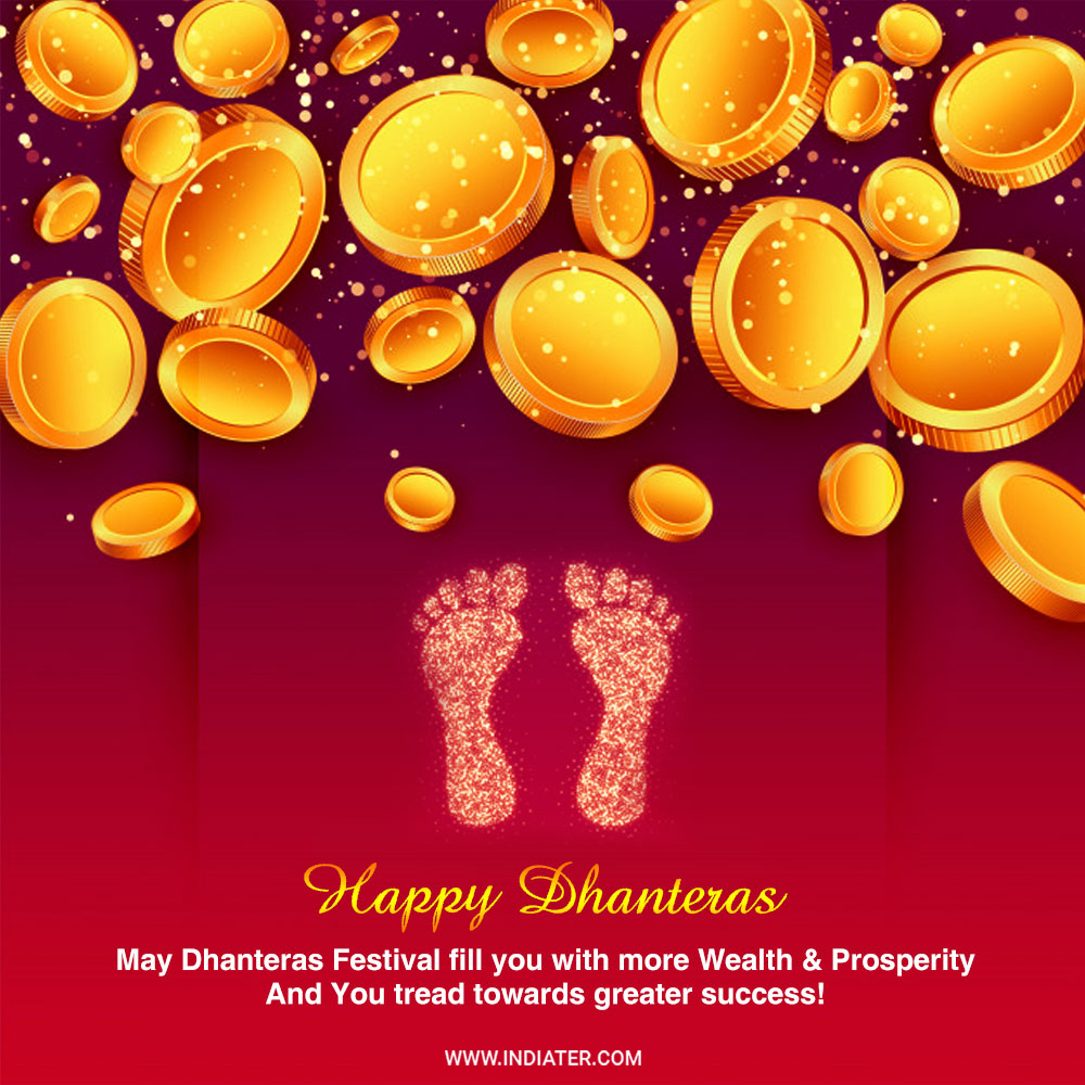 Happy Dhanteras wishes images, greeting card, Photo free download - Indiater