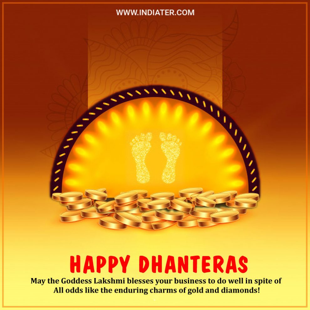 Happy Dhanteras Celebration Card Design Indiater