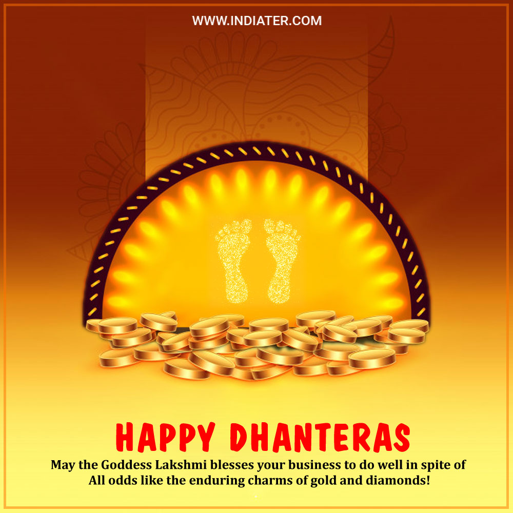 Happy Dhanteras Celebration Card Design Indiater