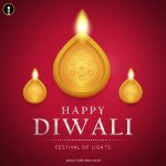 Happy Diwali Hindu festival Greetings card Burning diya illustration ...