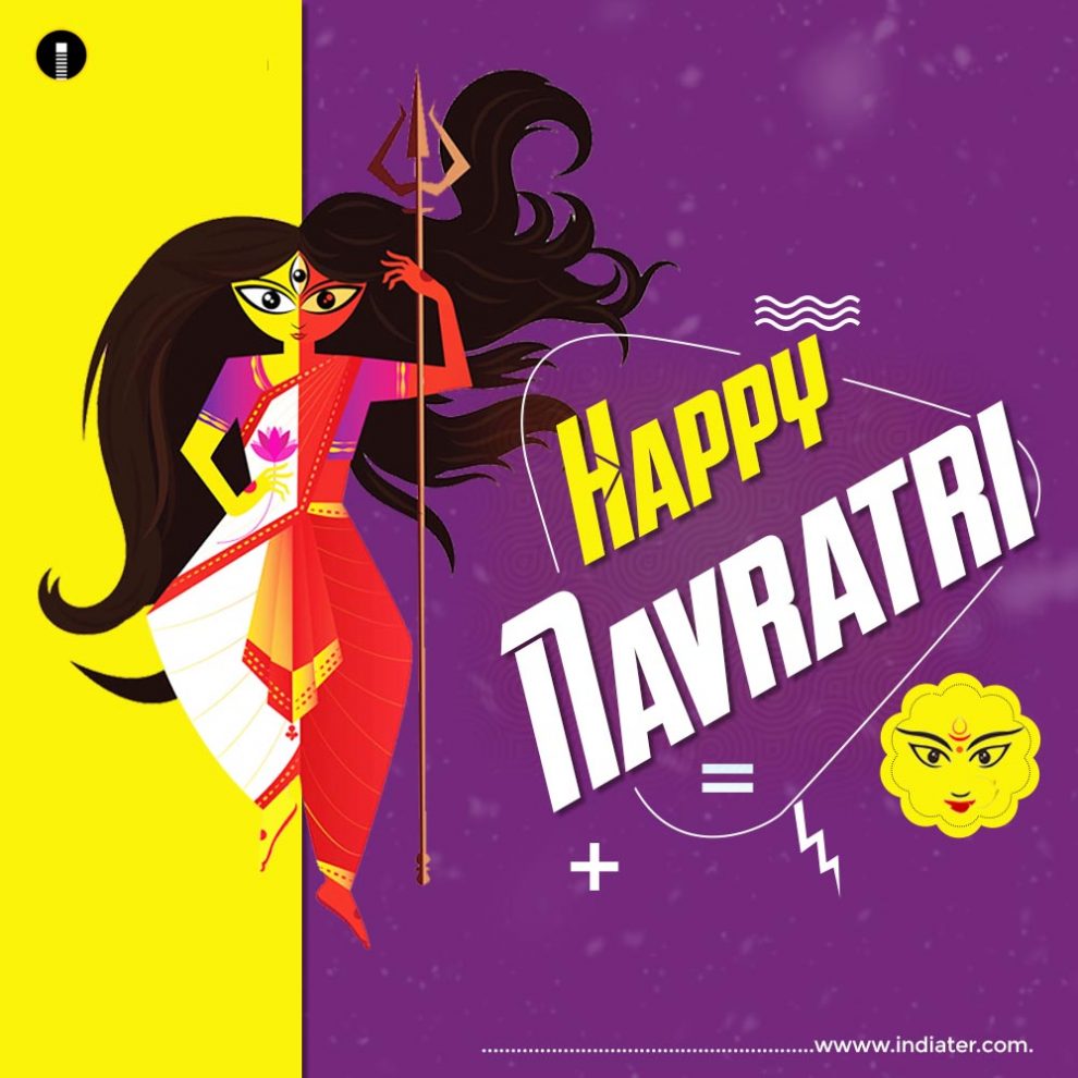 Beautiful Happy Navratri Wishes Greetings Free Download - Indiater