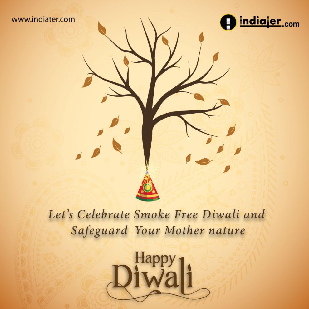 Celebrate ECO Friendly Diwali Greetings card image design