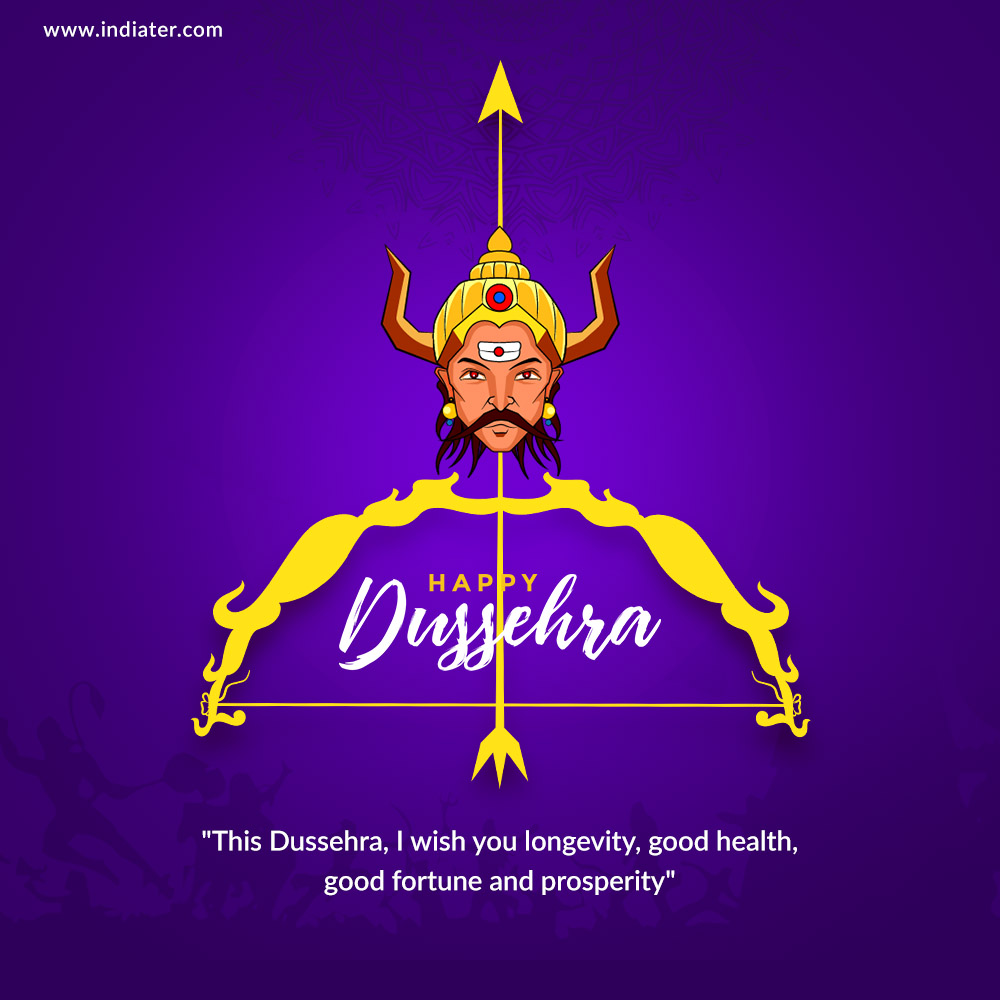 Download Free Festival of India Background with Message Wishes for Happy  Dussehra - Indiater