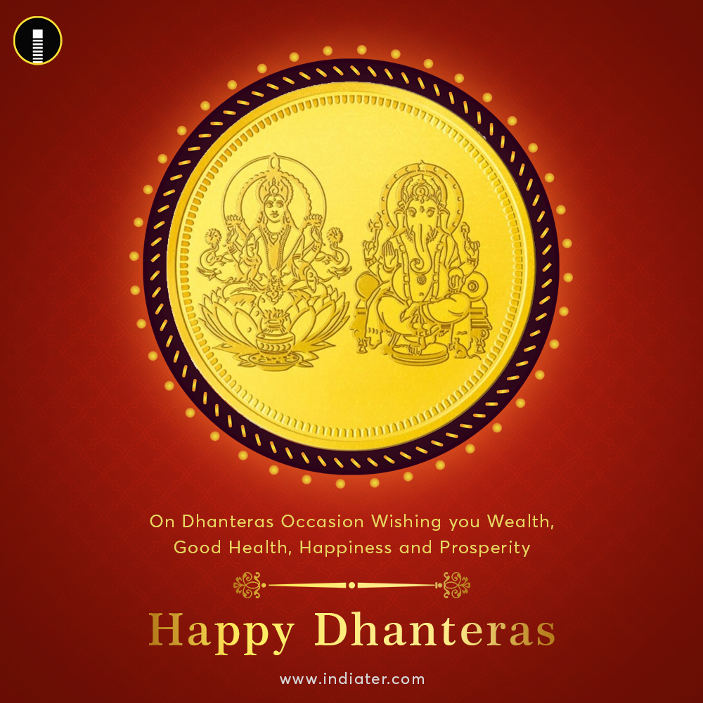 Dhanteras celebration on Happy Diwali light festival of India