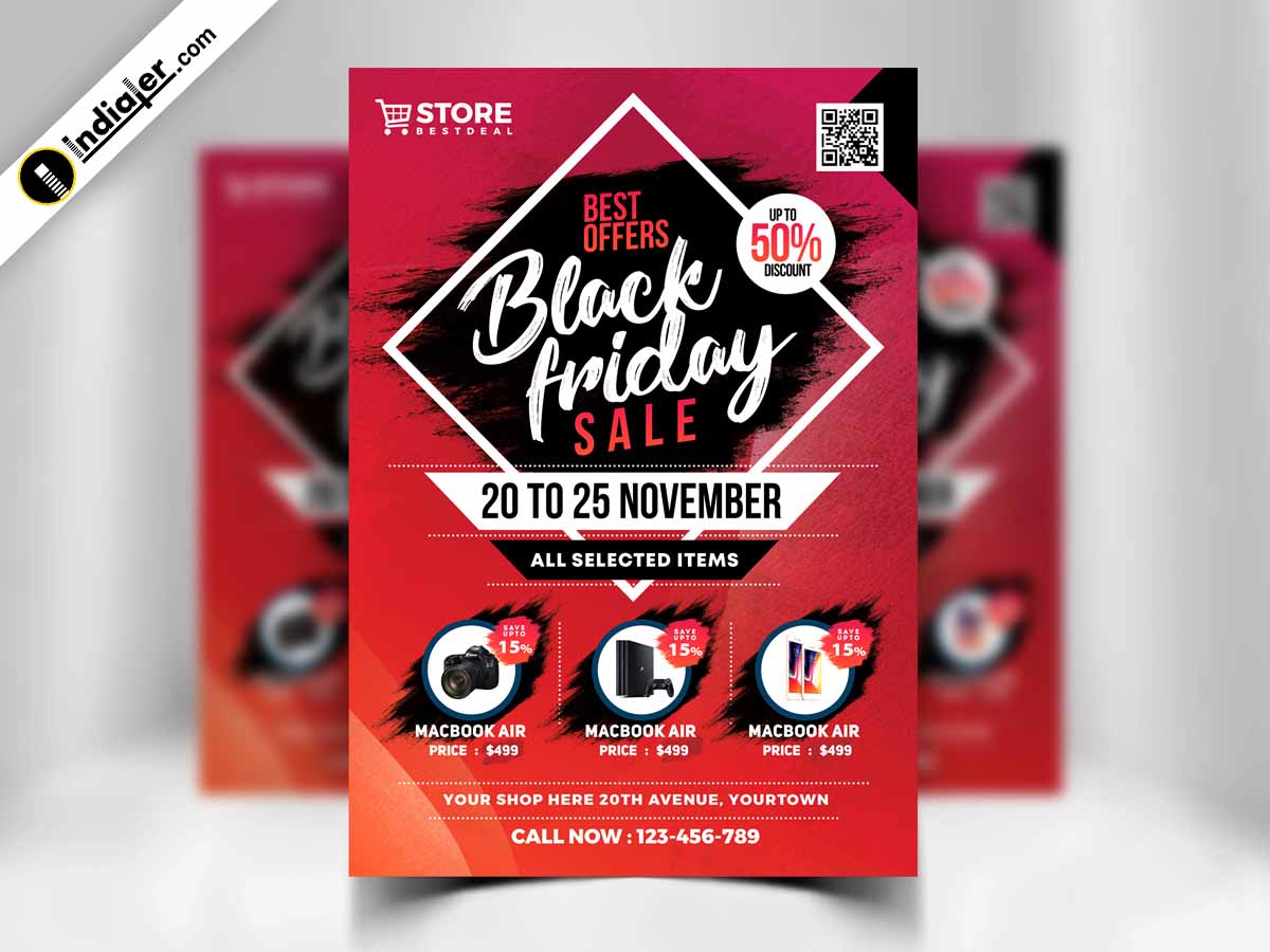 Black Friday Sale Flyer Template Free Psd Download Indiater
