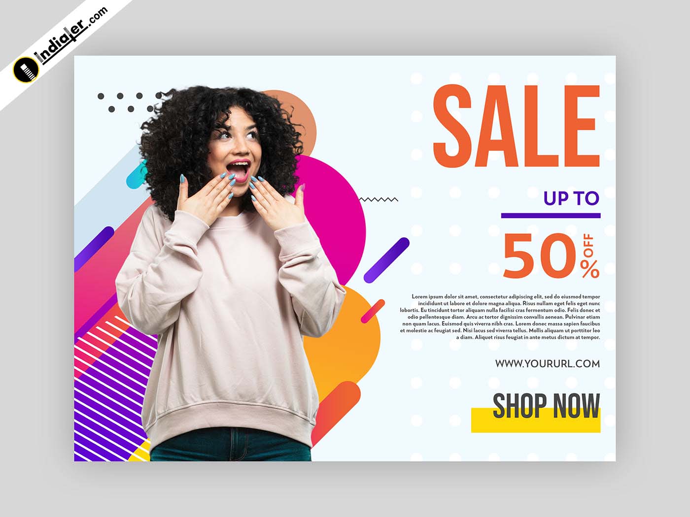 Fashion Sale 50% off Digital Marketing Ads Banner Free PSD Template