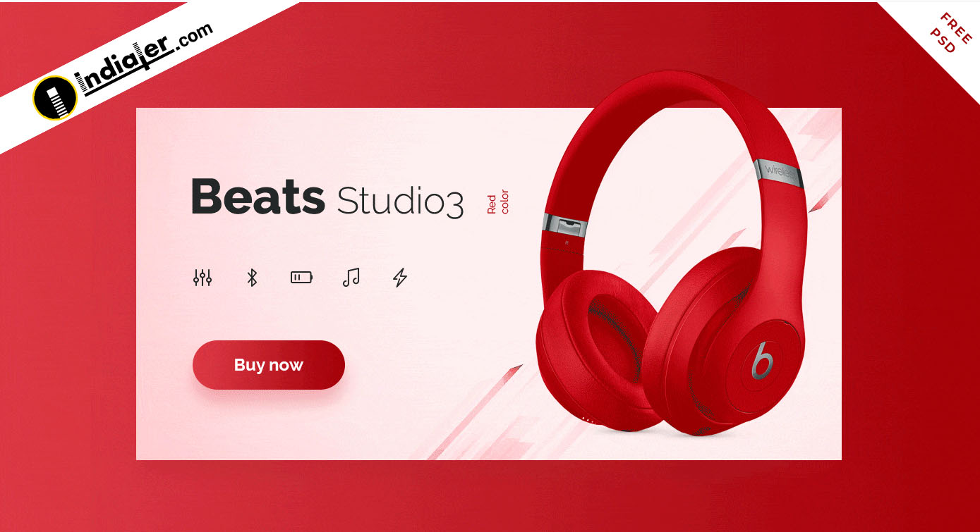pizza Sandsynligvis Tilskynde Free Beats Studio Headphones 10 Different Colors Banner Ads Template -  Indiater