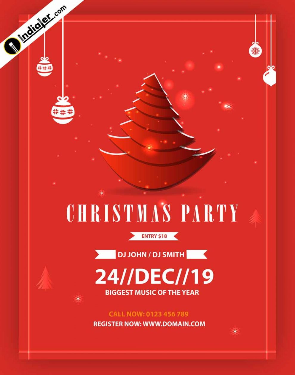 Free Printable Christmas Party Flyer Vector Templates - Indiater With Regard To Free Holiday Flyer Templates