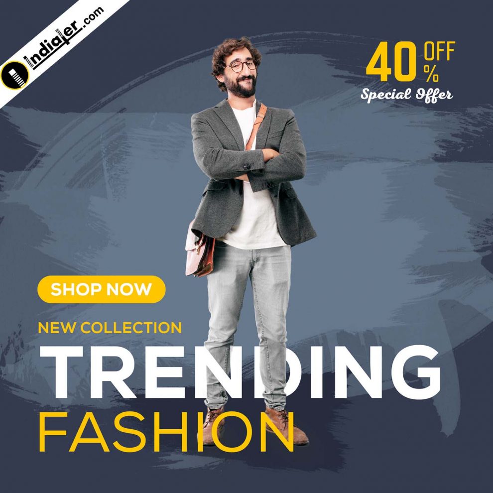 Trending Fashion Marketing Ads Banner Free PSD Template - Indiater