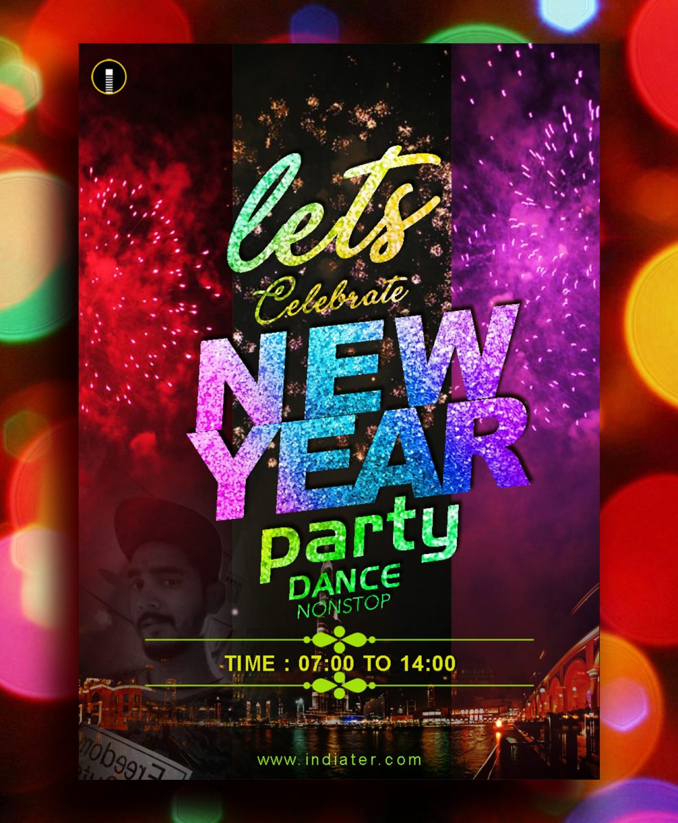 Download the best Free New Year Flyer PSD Templates - Indiater With Regard To Free New Years Eve Flyer Template