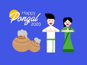 Happy Pongal wishes 2020 Greeting image Festival of Tamil Nadu South India