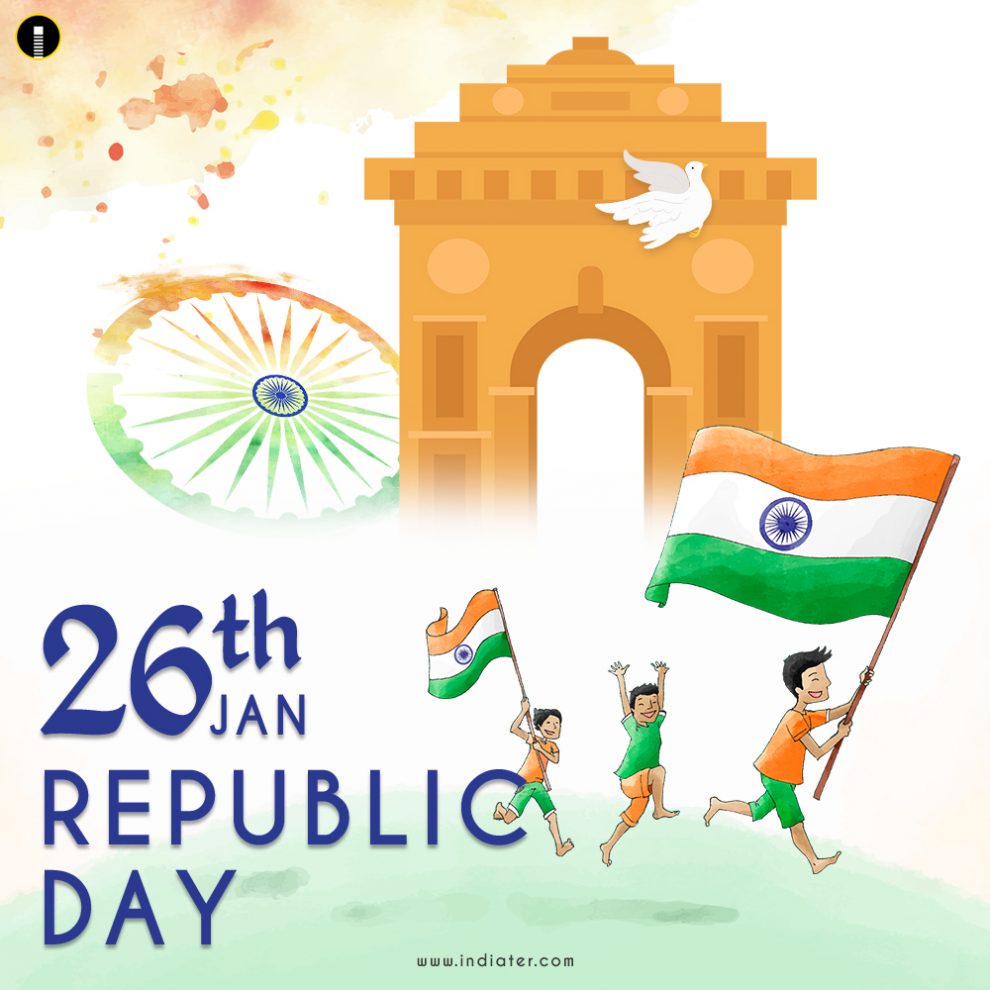 Happy Republic Day Background Design - Indiater