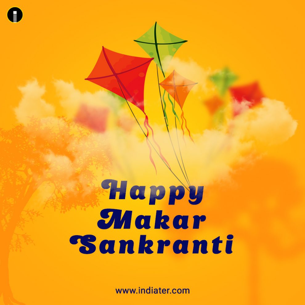 Modern Creative Happy Makar Sankranti Festival Background - Indiater