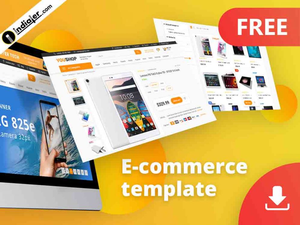  E commerce Website Template Free Download Xd Indiater