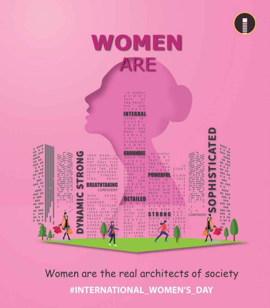 Real Estate Happy Woman's Day Illustration of woman's face with ...