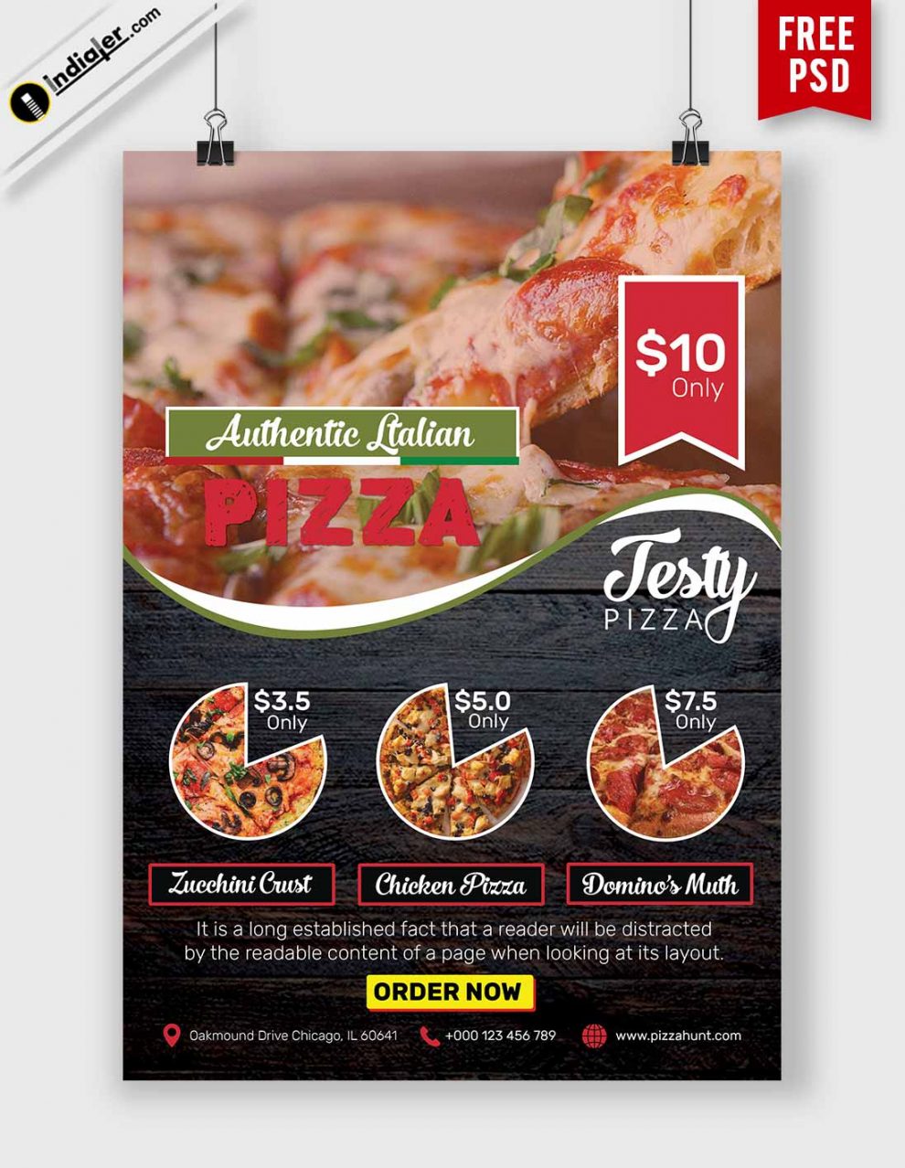 Pizza Premium Flyer Psd Template Free Psd Templates I - vrogue.co