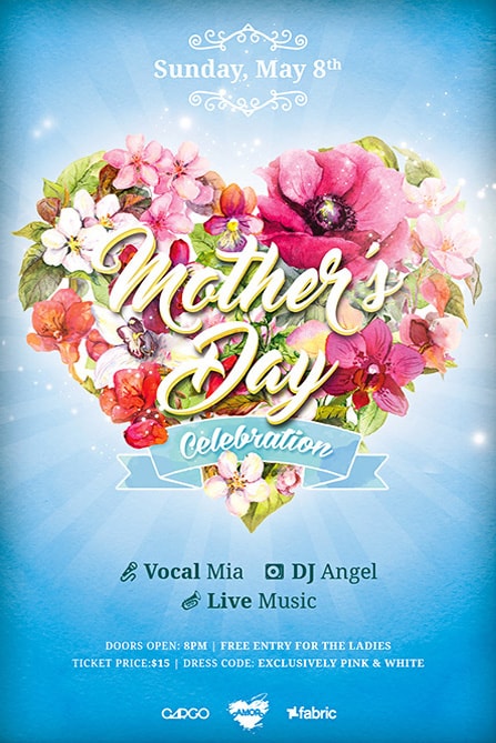 Free Best Mothers Day Flyer Print Templates Dia das Mães: 24 Flyers Gratuitos em PSD