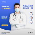 Novel Coronavirus Medical Health Social Media Campaign Banner Design 