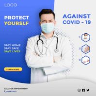 Novel coronavirus Medical Health social media campaign banner Design ...