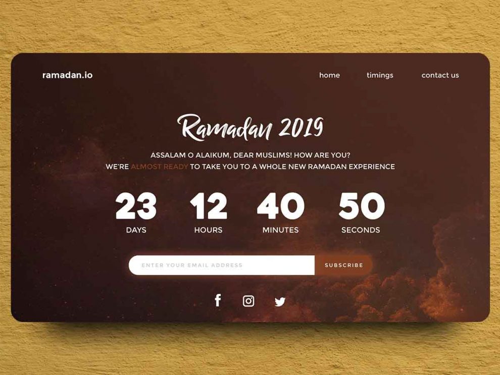 Ramadan Countdown Landing Page Free Download Template Indiater