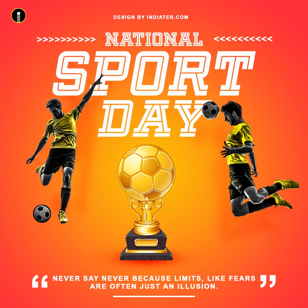 29 August Happy National Sports Day Banner Free PSD Template Indiater