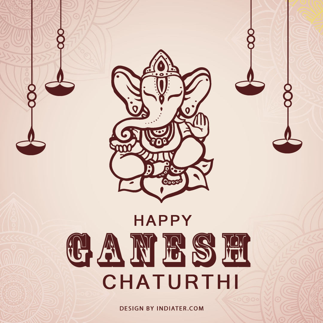 Free Ganesh Chaturthi Greetings and Image Wishes with PSD Template