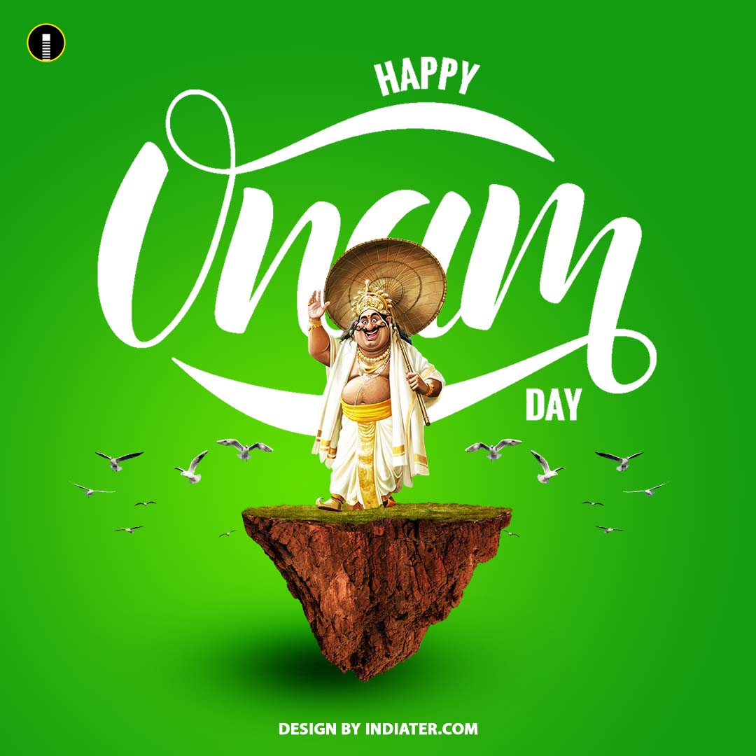 Mahabali with Creative Happy Onam Wishes Image Banner Free PSD Template -  Indiater