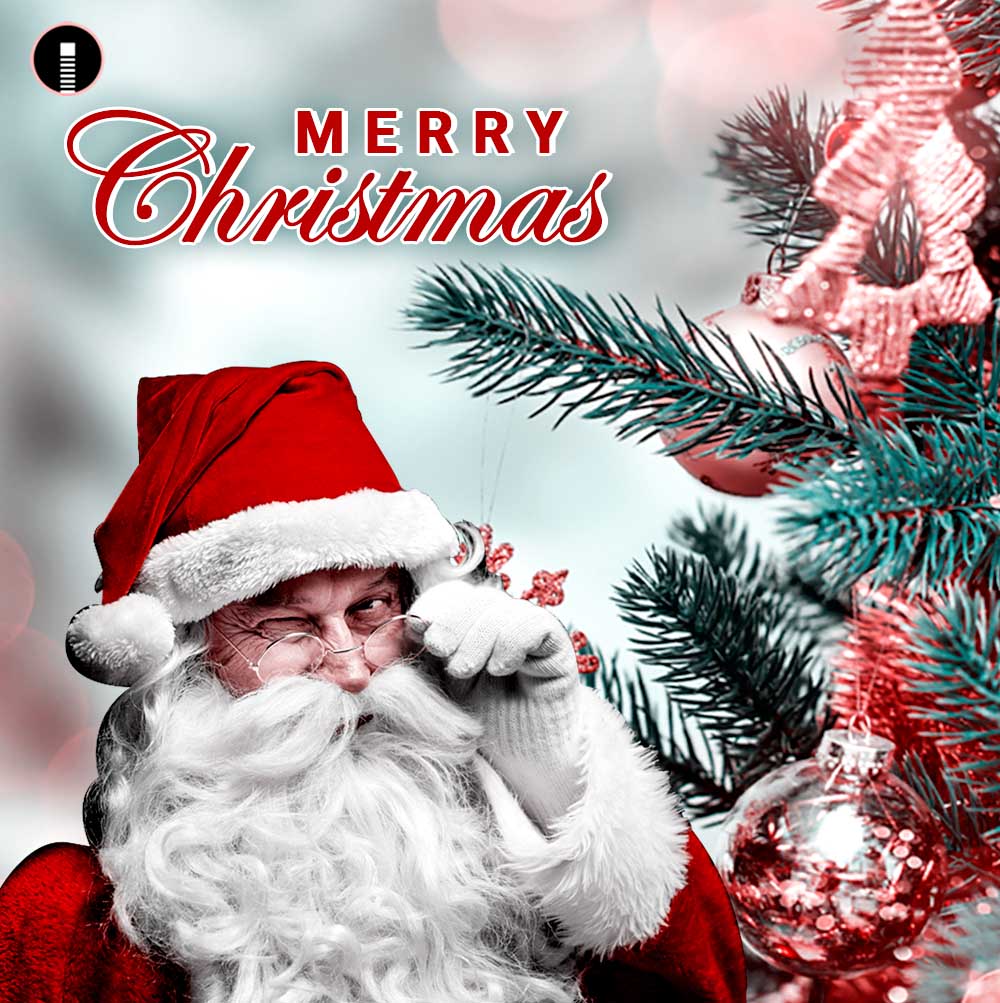 Free Merry Christmas Greeting Card with Santa Claus PSD Template ...