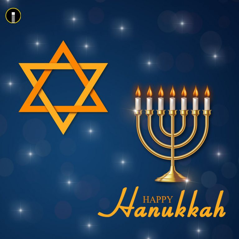 Latest Hanukkah 2020 Wishes Greeting card FREE PSD Download - Indiater