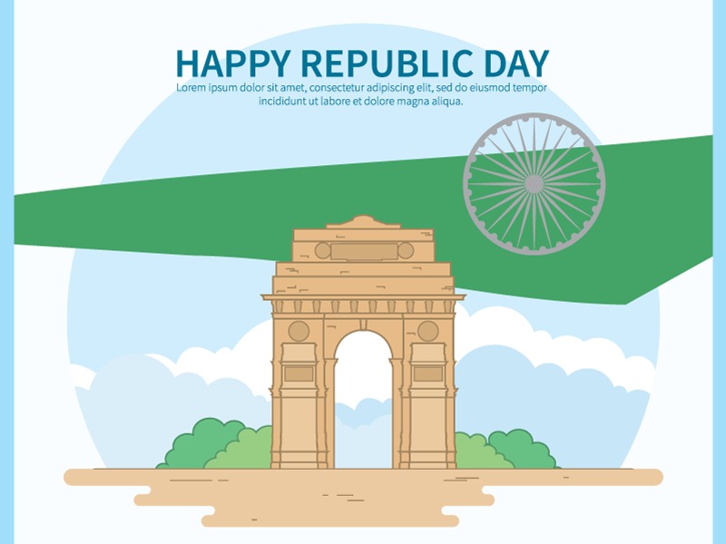 Free PSD Happy Republic Day of India 2020 Social Media Banner Design