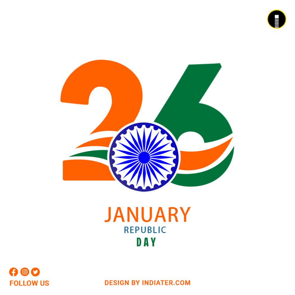 Free Happy 2021 Republic Day Template Of Greeting Card Banner With Creative Lettering PSD Template