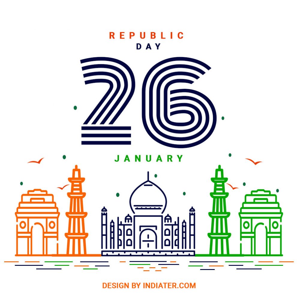 Free Happy Republic Day January 26, 2021 Greetings Images Design PSD Banner Template