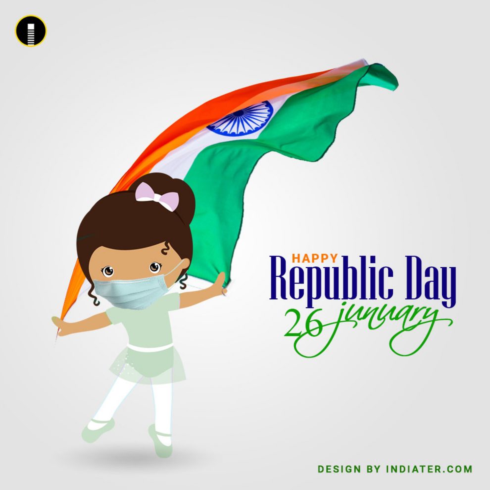 Stay Safe and Healthy Republic Day 2021 wishes Free Greeting Template PSD