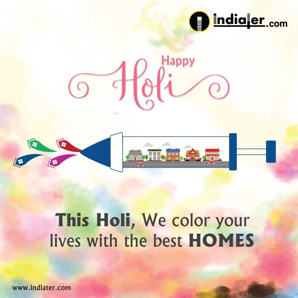 Realestate Happy holi hindu traditional festival background Free Vector -  Indiater