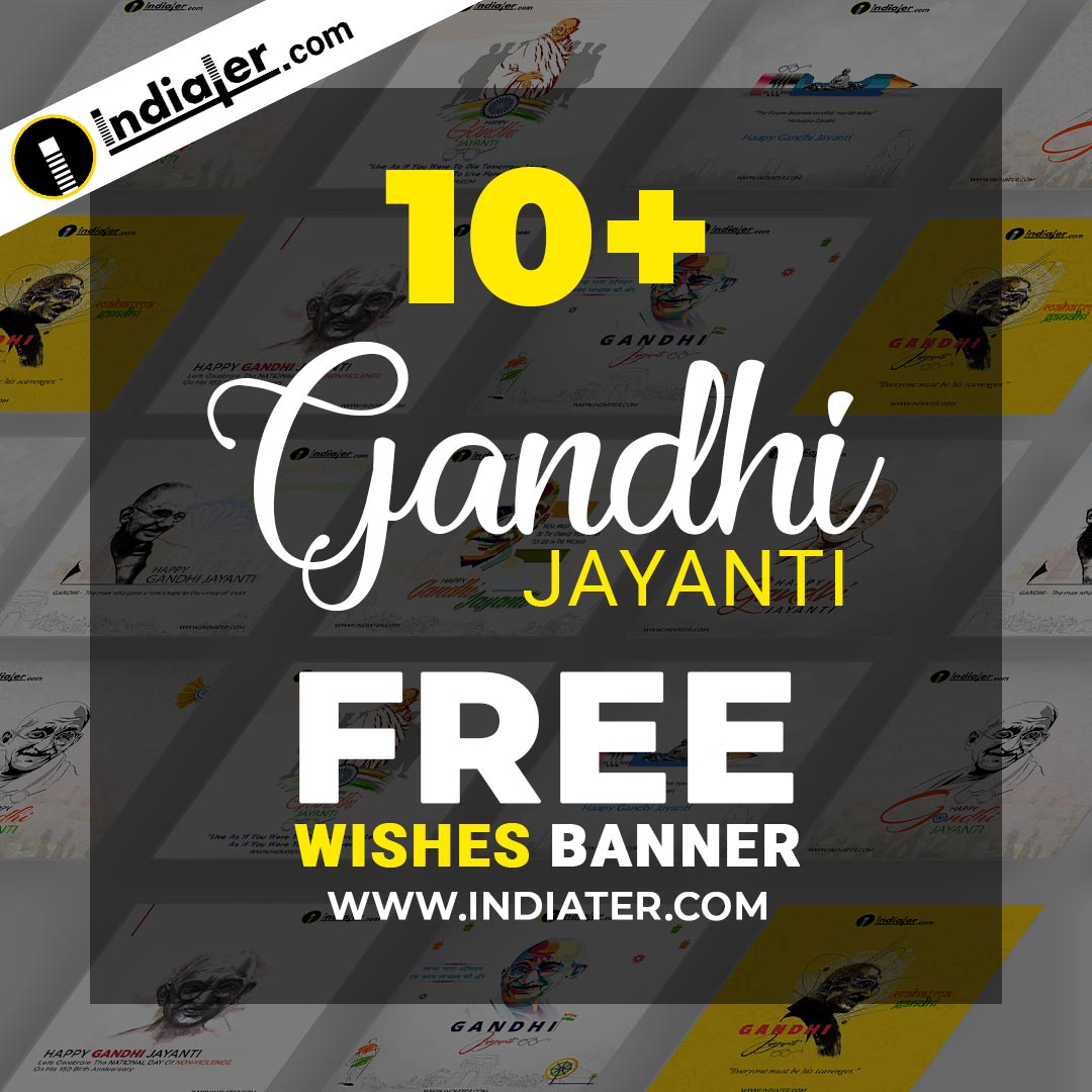 10+ Free Gandhi Jayanti 2021 Wishes PSD Banner Images, Quotes, Messages,  Status, and Photos Template - Indiater