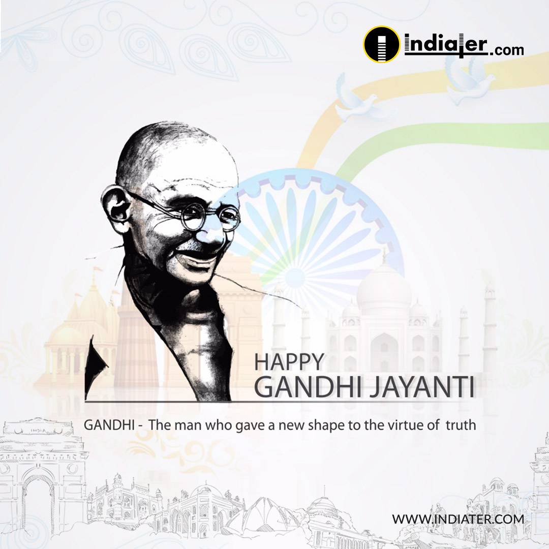 Free Happy Gandhi Jayanti Banner Instagram and Facebook Post ...