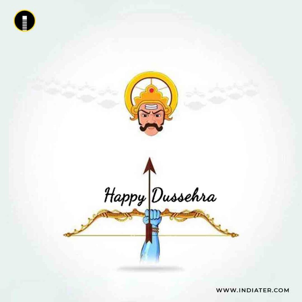Free Indian Happy Dussehra Festival Celebration Banner with Bow ...