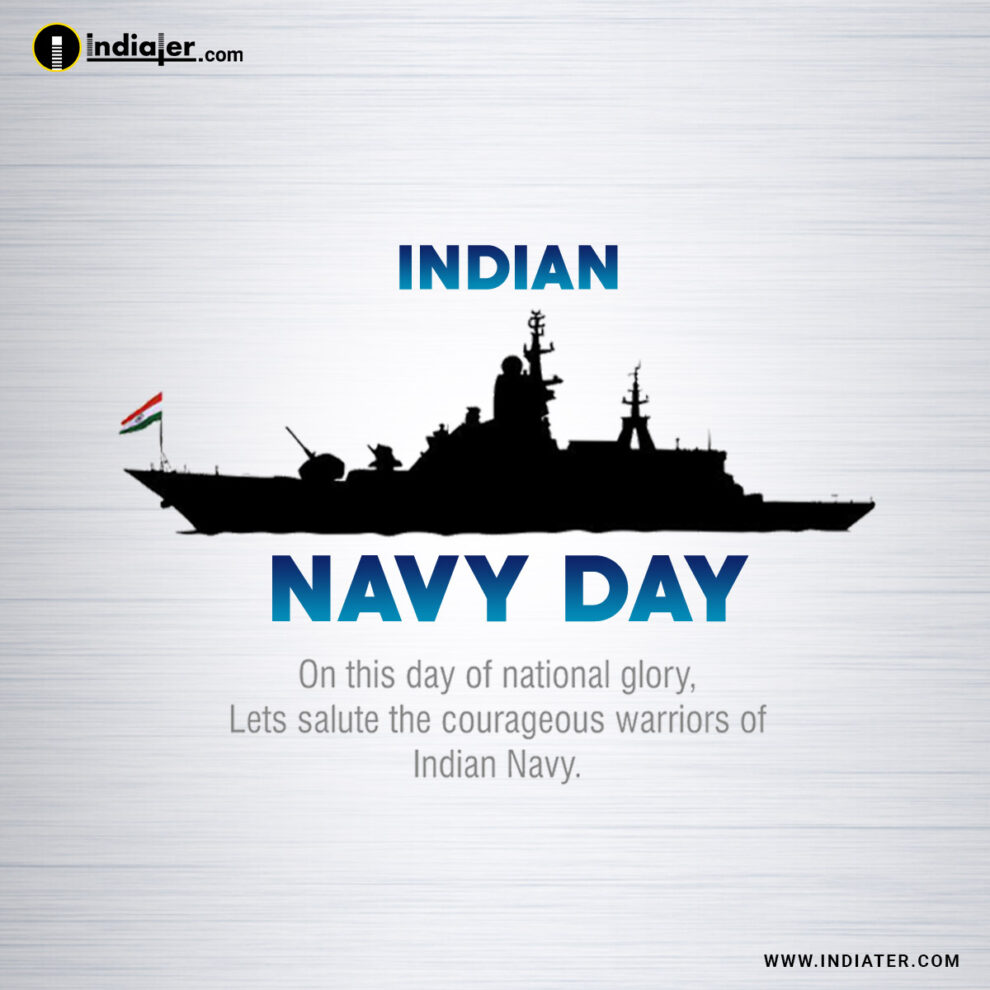 10+ Free Indian Navy Day 4th December Celebration Wishes Greeting Card With  Quote Banner Psd Templates For Social Media Post And Status - Indiater