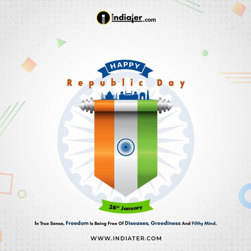 Free Happy Republic Day Of India Banner Design Download PSD Template