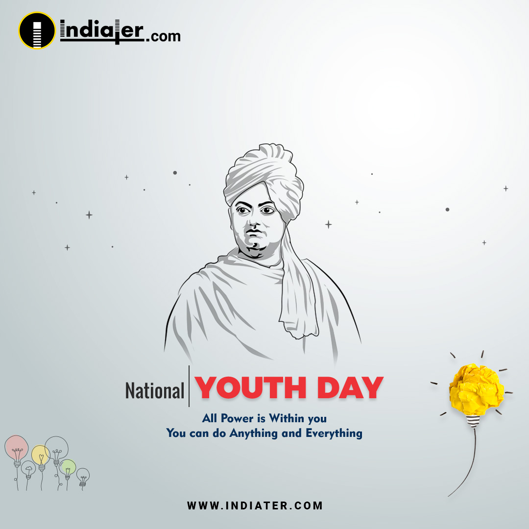 Best National Youth Day Illustration download in PNG & Vector format