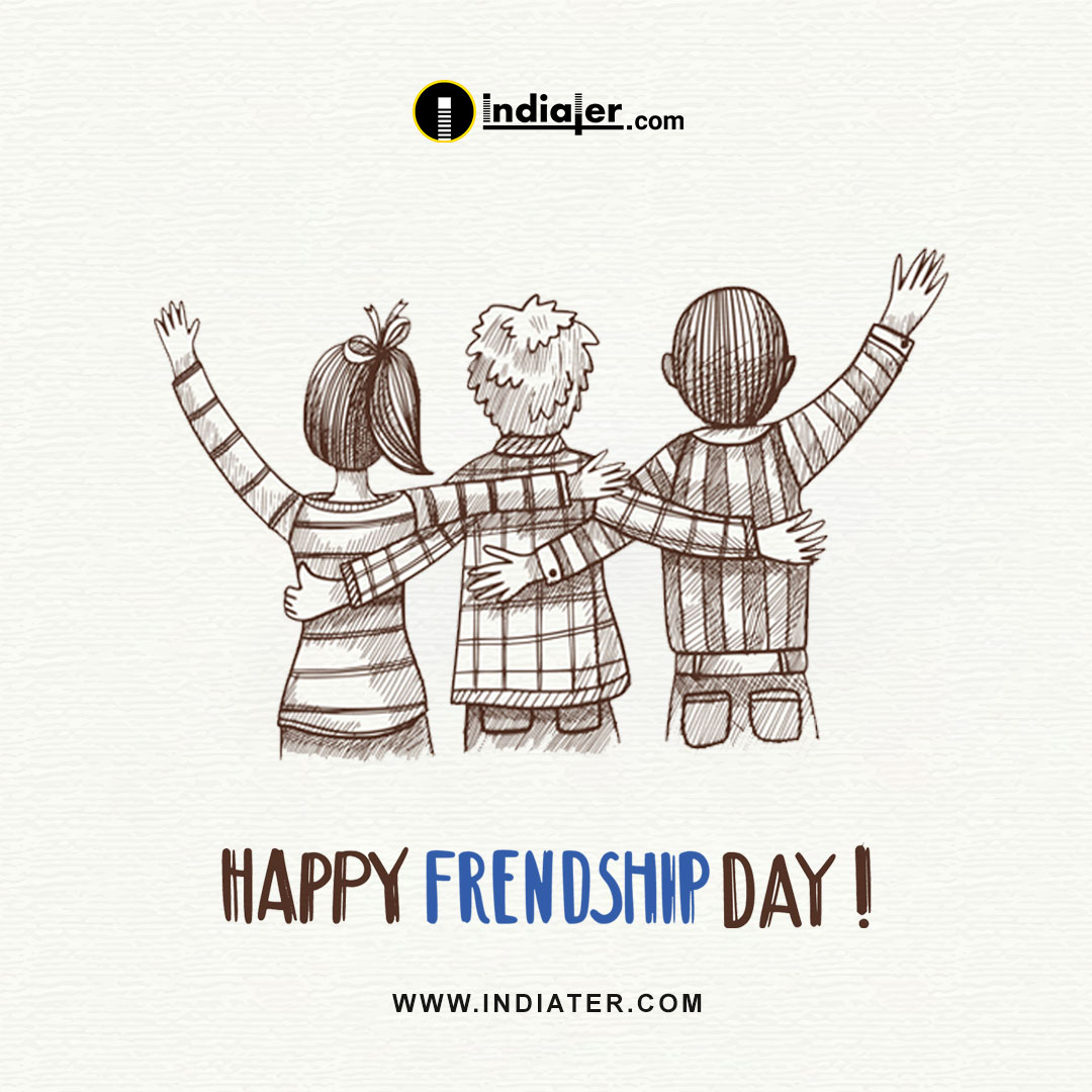 Friendship bands with text best friends forever and hand drawn doodle  scetch background. Happy friendship day Stock Illustration | Adobe Stock